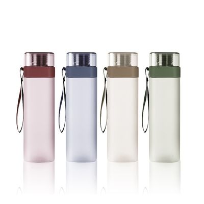 Unisex grote capaciteit pc sportfles mode eenvoudige vierkant waterfles plastic beker