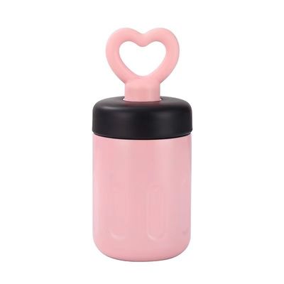 Koffiebottels 420 ml 316 ruwe staal vacuüm tumblers met hart handvat duurzaam
