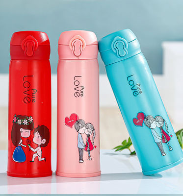 500 ml Grote glaswaterfles Draagbare Straight Drink Cup Gift Bouncing
