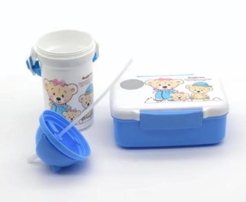 500 ml makkelijke stro-ketel plastic lunchbox voor studenten en kinderen