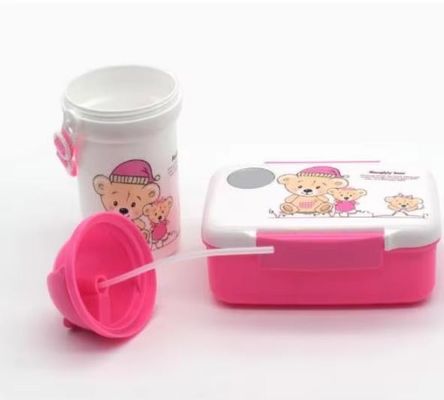 500 ml makkelijke stro-ketel plastic lunchbox voor studenten en kinderen