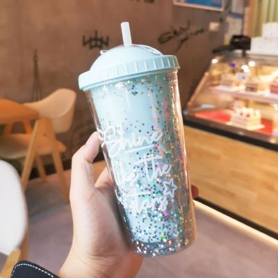Dubbelwand 550 ml Bpa Free Glitter IJsschuur voor reizigersvriendelijk