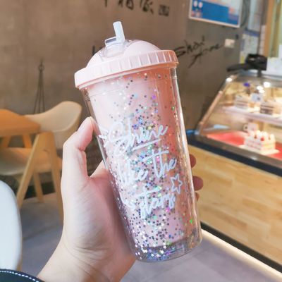 Dubbelwand 550 ml Bpa Free Glitter IJsschuur voor reizigersvriendelijk