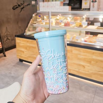 Dubbelwand 550 ml Bpa Free Glitter IJsschuur voor reizigersvriendelijk
