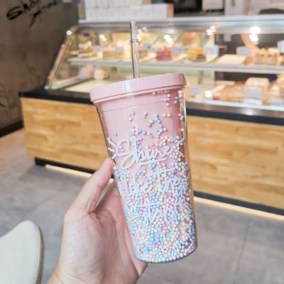 Dubbelwand 550 ml Bpa Free Glitter IJsschuur voor reizigersvriendelijk