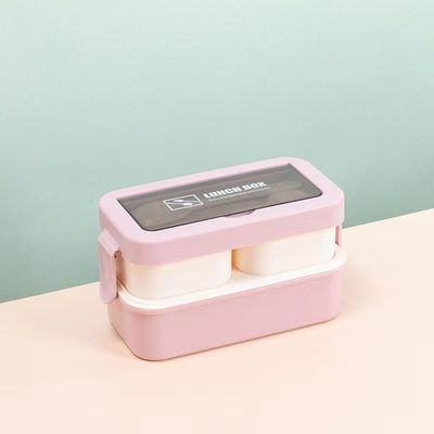 Milieuvriendelijk Voordeel Herbruikbare Draagbare Plastic Bento Lunch Box voor alle leeftijden