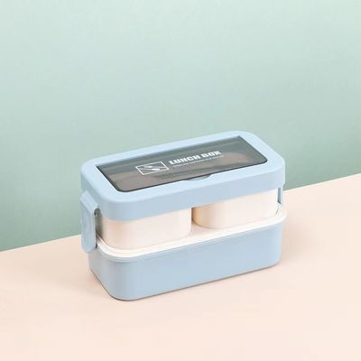 Milieuvriendelijk Voordeel Herbruikbare Draagbare Plastic Bento Lunch Box voor alle leeftijden