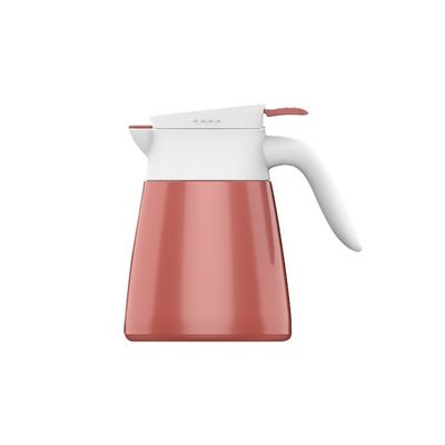 Elektrische ketel met dubbele wand van roestvrij staal 1 liter Coral Red geschikt voor iedereen