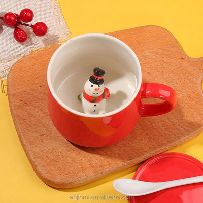 Gepersonaliseerde handgemaakte keramische mok schattig dier 3D drinkbekers voor thee koffie cadeau