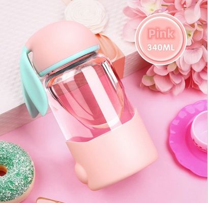 Waterglasbeker met creatief tekenfilm konijnontwerp en draagbaar lekkagebestendige verzegelde ontwerp