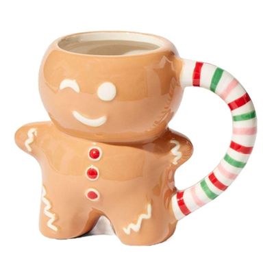 MUGS Drinkware Type 10OZ Keramische kerstkoffiekop met schattig peperkoekman ontwerp