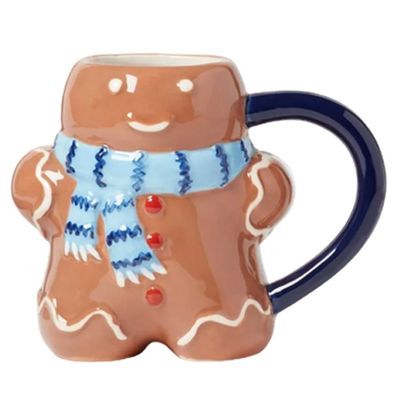 Cartoon schattig keramisch kerstkoek peperkoek koffiebeker 300 ml Geen extra accessoires