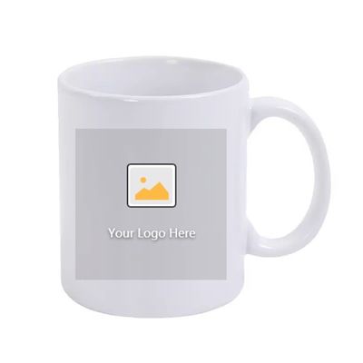 Persoonlijk ontworpen keramische 11 oz witte koffiekop met handgreep draagbaar cadeau