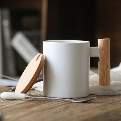11oz Warmteoverdracht Keramische reisbeker voor aangepaste kleur geïsoleerde kantoorwitte beker