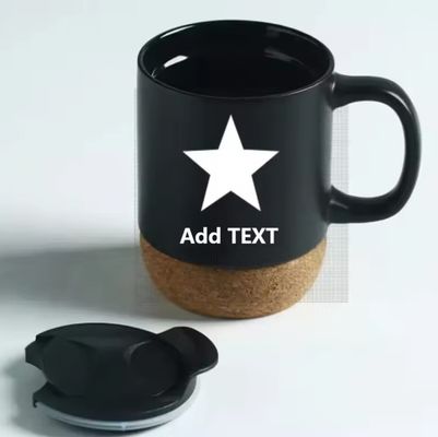Custom Creative Simple Cork Bottom 450 Keramische beker voor duurzaam drinkgoed type