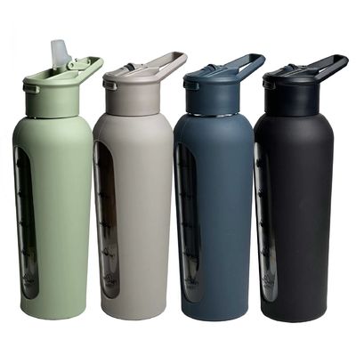 Gepersonaliseerd logo Acceptabel Draagbare glasfles van 700 ml/1000 ml met tijdstempel