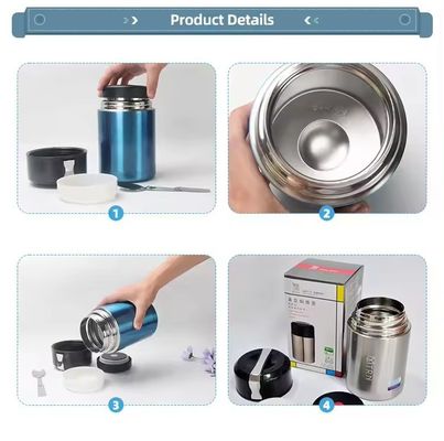 Blijf warm op je volgende campingreis met onze 500 ml geïsoleerde lunchbox soepcontainer