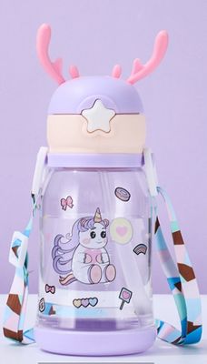 Gepersonaliseerd logo Acceptabele plastic waterfles voor buitenavonturen voor kinderen
