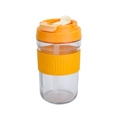 400 ml/550 ml Multifunktioneel glazen voorwerp lekkagebestendige schattig glazen koffiekopje met stro