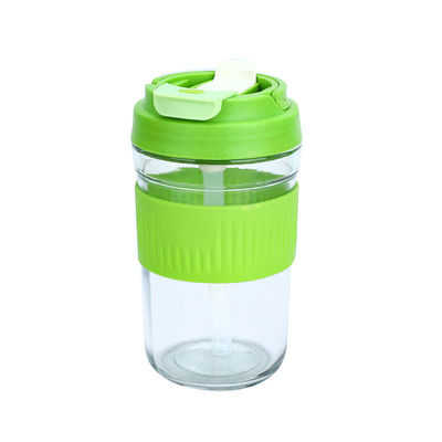 400 ml/550 ml Multifunktioneel glazen voorwerp lekkagebestendige schattig glazen koffiekopje met stro