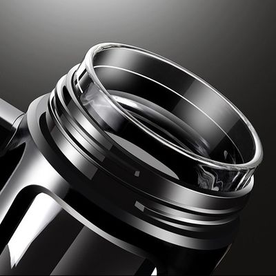 Hoog borosilicaat glas grote capaciteit wandelende buitenglasbeker met handvat en deksel