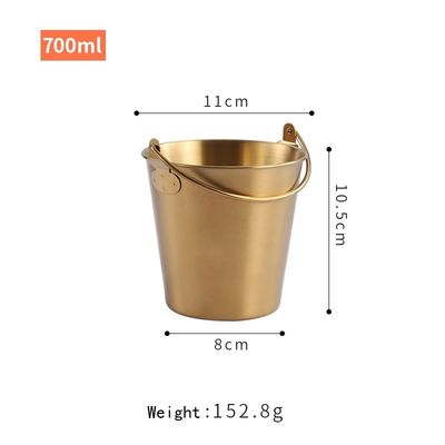 Partijgelegenheid 304 roestvrij staal Champagne ijs emmer snack emmer gebakken kip emmer