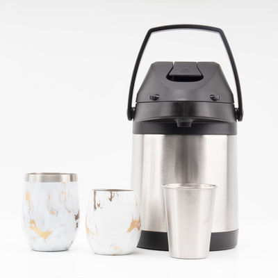 Vacuümflessen Thermosen Custom Logo Roestvrij staal Koffiemiddel Airpot Thermosfles
