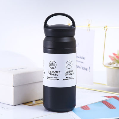 Terug naar school witte stalen geïsoleerde mokken 500 ml vacuümfles met handvat