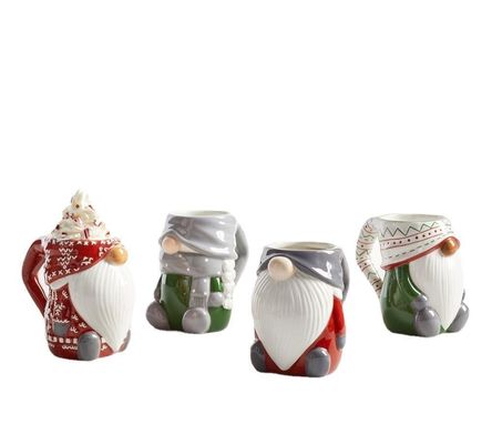 400 ml Keramische Kerstvakansie Eland Koffiekoppen 3D Kerstman Sneeuwman Rendier Design