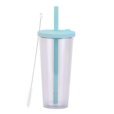 Terug naar school gelegenheid geïsoleerde dubbele wand ontwerp 24 oz plastic beker met aangepaste logo en deksels
