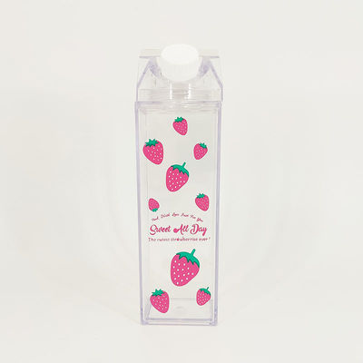 Doorzichtige vierkante melkdoos 500 ml plastic fles met grote capaciteit