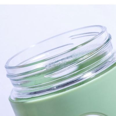 Office geurende thee koffie mok 500 ml glazen beker met aangepaste kleur deksel en handvat