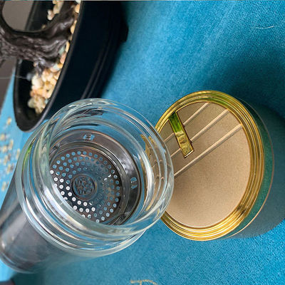 Innovatieve drinkwaren met een hoog borosilicaat Dubbelglasbeker voor de scheiding van thee in B2B