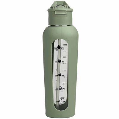700 ml/1000 ml capaciteit Motiverende waterfles met stro en beschermende hoes