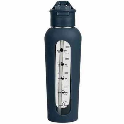 700 ml/1000 ml capaciteit Motiverende waterfles met stro en beschermende hoes