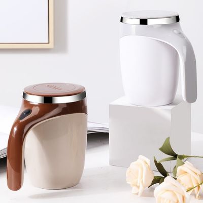Automatisch roeren 380 ml Elektrisch Draagbaar Magnetisch Roestvrij Staal kantoor koffiefles