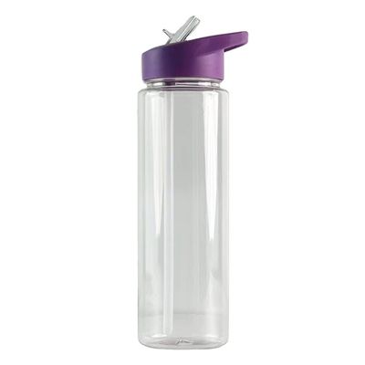 500 ml heldere, BPA-vrije, draagbare eiwitshaker met aangepast logo en flipstraw