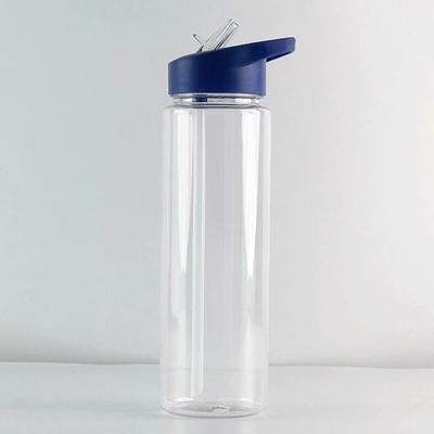 500 ml heldere, BPA-vrije, draagbare eiwitshaker met aangepast logo en flipstraw