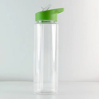 25 oz Tritan Plastic Cup Eco-vriendelijk Draagbaar Kleurrijk BPA-vrij Duidelijk Sport Shaker Fles met Rollover Straws