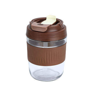 400 ml / 550 ml hoog zware basis heldere glazen beker met stro creatief en uniek ontwerp