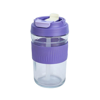 400 ml / 550 ml hoog zware basis heldere glazen beker met stro creatief en uniek ontwerp