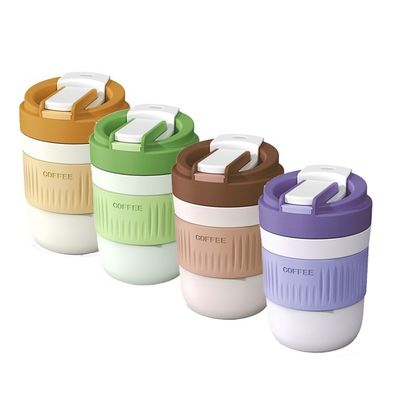 Multifunktioneel glaswerk lekbestendig schattig glazen koffiekopje met stroondersteuningsmonster