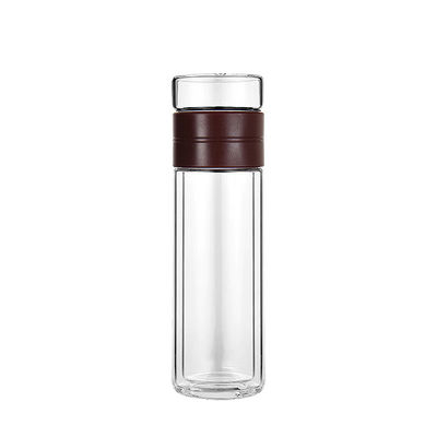 Klassieke stijl Sublimatie Doorzichtige glazen waterfles met filter 300 ml capaciteit