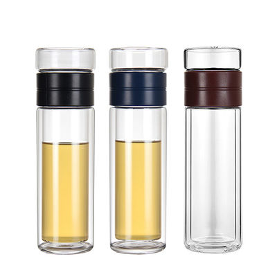 Normale fles Type Bpa-vrije vaatwasser Veilige glazen waterfles met filter en deksel