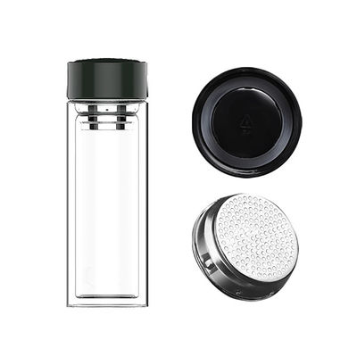 Glaswaterfles met theefilter Draagbaar dubbele laag ontwerp Borosilicaat materiaal