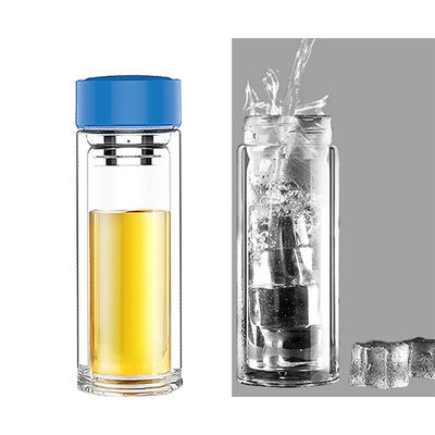 Glaswaterfles met theefilter Draagbaar dubbele laag ontwerp Borosilicaat materiaal