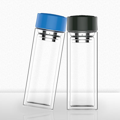 Hergebruikbare waterfles met deksel milieuvriendelijk Duurzaam aanpasbaar logo glazen fles