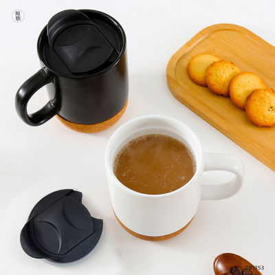 14 OZ Cork Base Stoneware Mat Custom Design Moedersdag Valentijnsdag Keramische Custom MUGS Met PP Deksel