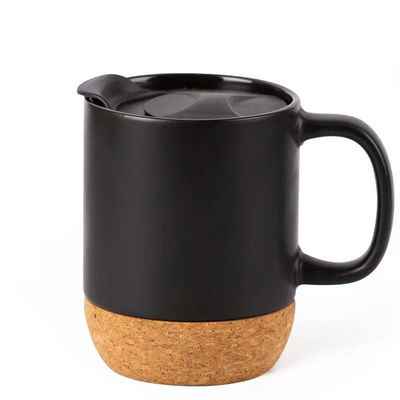 14 OZ Cork Base Stoneware Mat Custom Design Moedersdag Valentijnsdag Keramische Custom MUGS Met PP Deksel