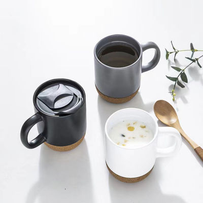 14 OZ Cork Base Stoneware Mat Custom Design Moedersdag Valentijnsdag Keramische Custom MUGS Met PP Deksel